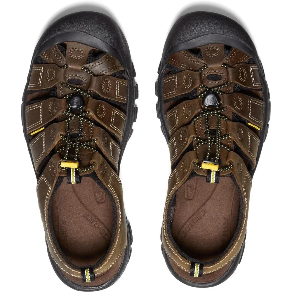 Keen Newport Mens Size 9.5 Bison/Brown Sandals Fisherman Leather NEW